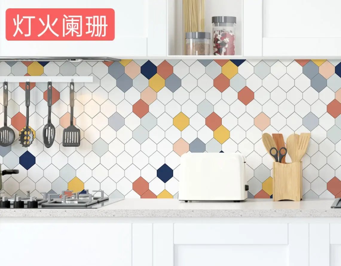 

Кухонные обои с алюминиевым покрытием, водонепроницаемые современные виниловые обои для гостиной, мебели для рабочего стола, Самоклеящиес...