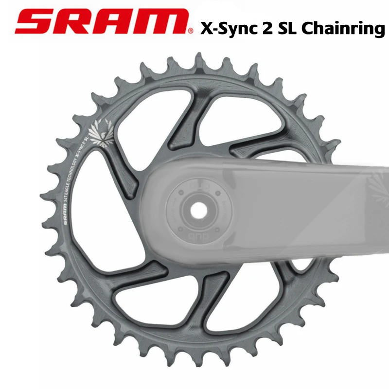SRAM Eagle 2 SL прямое Крепление кольца 3 мм офсетное Boost 36T серый|Шатун и передняя
