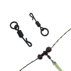 Рыболовные принадлежности для ловли карпа, 20 шт., Быстросменные Вертлюги с кольцом-крючком, размеры 8 и 11 в Великобритании, QC Kwik, вертлюги Chod Ronnie Rig