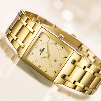 swish luxury gold women watches new design fashion square ladies dress quartz wristwatch for gift golden watch relogio feminino