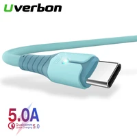 usb type c cable 5a quick charging data sync cord liquid silicone usb c cable for samsung s20 xiaomi huawei fast charger wire