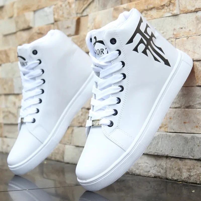 

Men Casual Shoes High Top Sneakers Lace Up Trainers Male White Sneakers Breathable Tenis Casual Sneakers Men Zapatillas Hombre