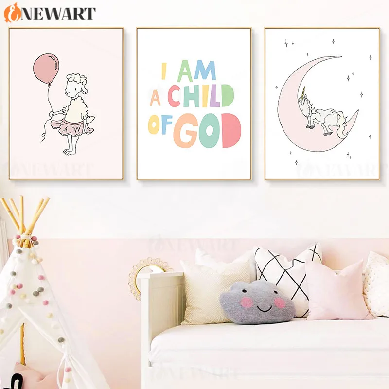 

Декоративная картина «Я-ребенок Бога» для детской спальни