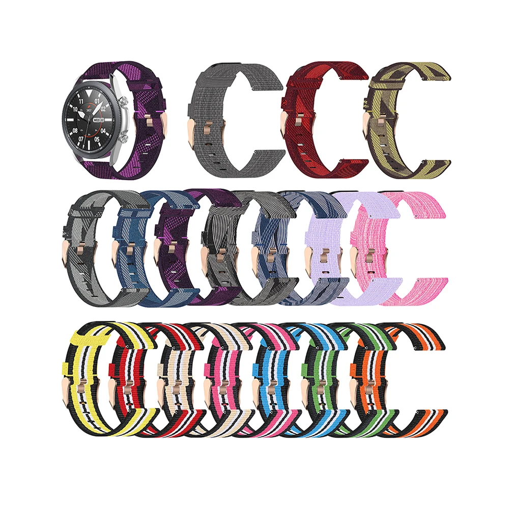 

Новинка, плетеный нейлоновый ремешок для часов Samsung Galaxy Watch 3 41 мм R850/Huami Amazfit GTS