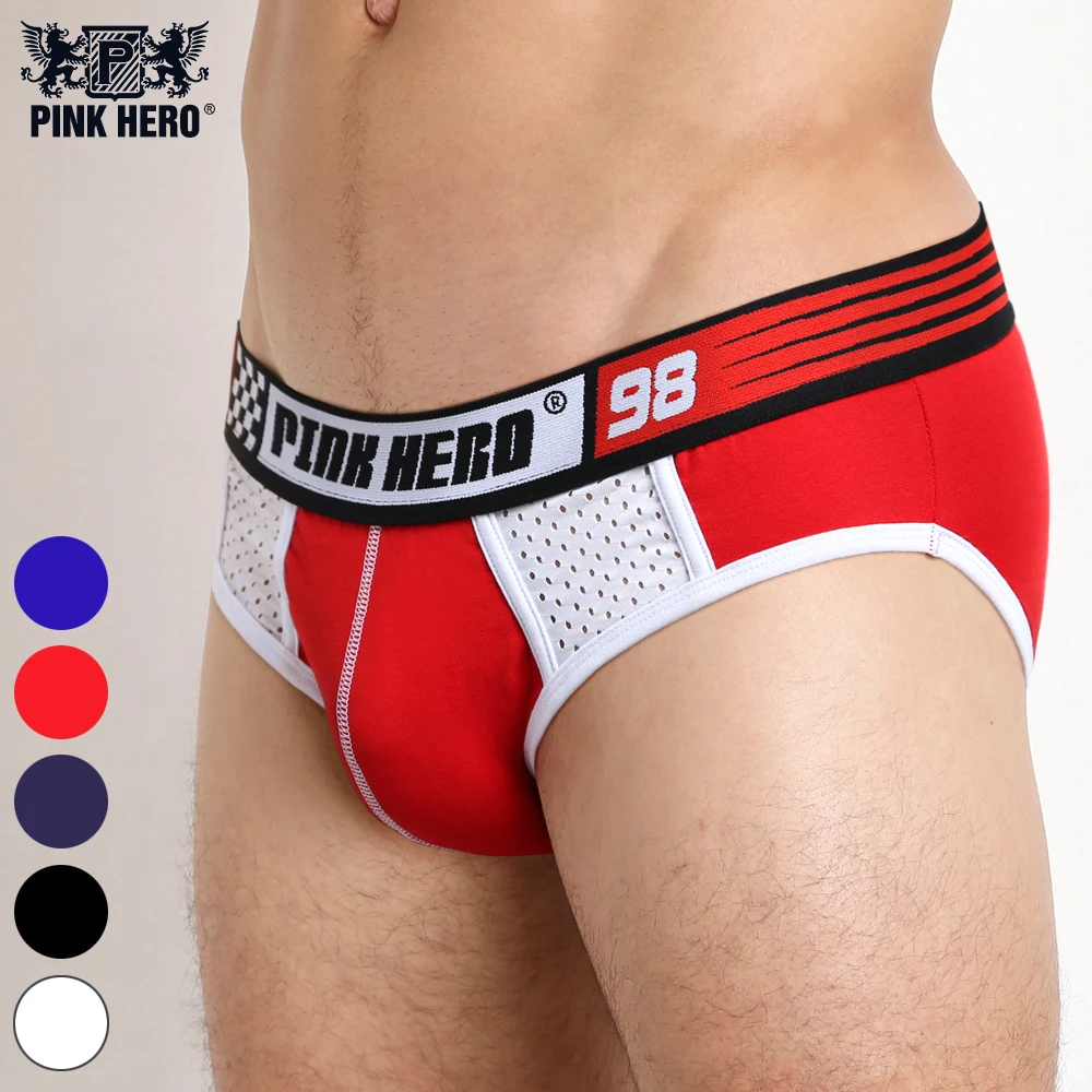 

PINKHERO Men's Panties，Homens Cueca， Comfortable Cotton Men Underwear Sexy Briefs，Patchwork Breathable Man Underpants
