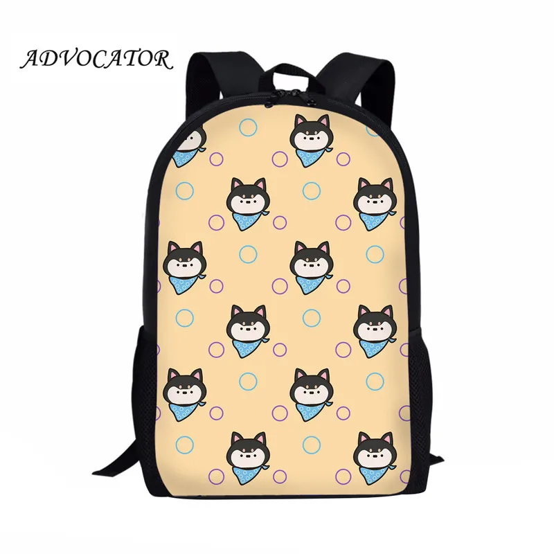 Cartoon Husky Printing School Bag Girls Bookbag Children Kids School Bags College Girls Students Shoulders Bags Plecak Szkolny