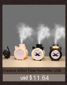 Мини-увлажнитель воздуха диффузор эфирного масла с USB светодиодный светильник и мини-вентилятор тумана Fogger Электрический автомобильный аромадиффузор USB