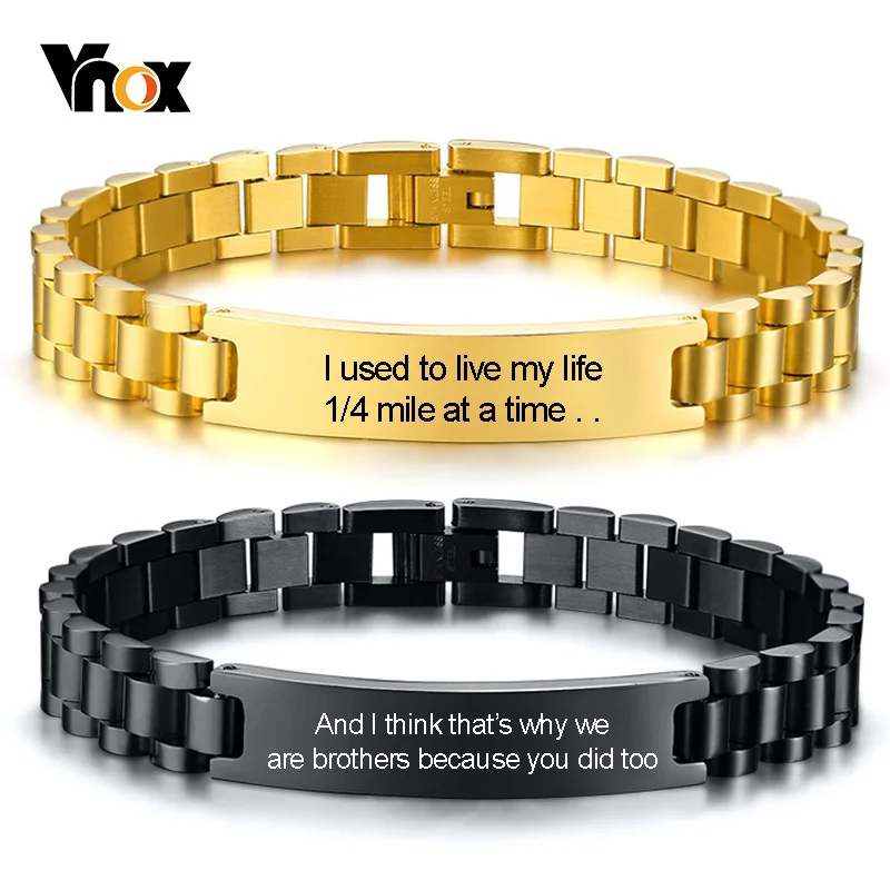 

Индивидуальные браслеты для мужчин и женщин Vnox 10 мм, браслет из нержавеющей стали с идентификационным номером, Персонализированные цифры с ...