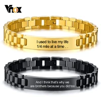 vnox 10mm customized bracelets for men women stainless steel id bangle personlaized name date quotes to bro dad fraternal gift