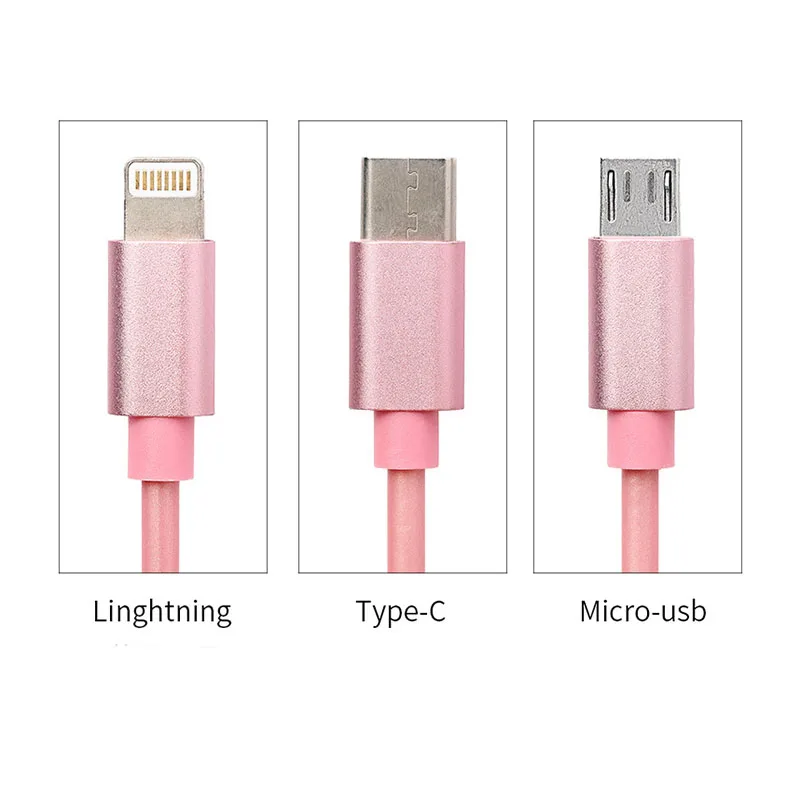rose pink Быстрое зарядное устройство наружный мини EDC USB аварийный мобильный телефон зарядный кабель дорожный набор инструментов для выживания в походных условиях - Цвет: rose pink