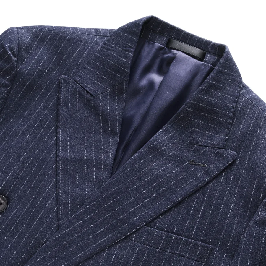 

2020 Mens Suits With Pants Men's Stripe Blazer Suit Slim Fit Wedding Groom Tuxedos Suit 2PCS Costume Homme (Jacket+Pants) TZ018