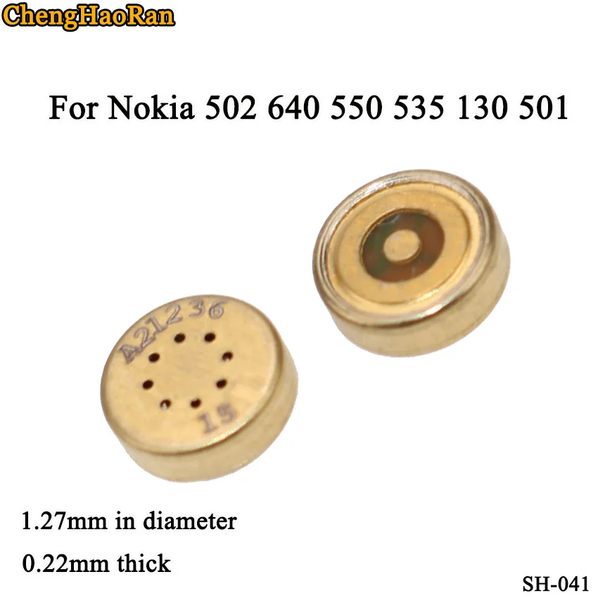 ChengHaoRan 10 шт./лот встроенный микрофон 1 27*0 22 мм для Nokia 502 640 550 535 130 501 мобильный