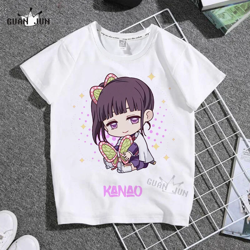 

Demon Slayer Children T Shirt Design Funny Baby Boys Girls Harajuku Summer White T-shirt Kids Cartoon Clothes
