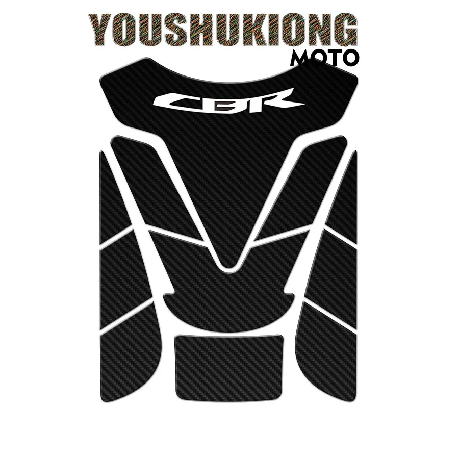

3D Carbon-look Motorcycle Tank Pad Protector Decal Stickers Case for CBR CBR 250RR 600RR 900RR 1000RR 650F 500R Fireblade