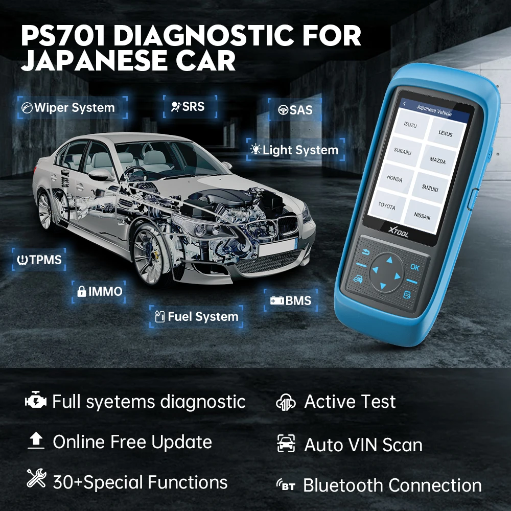 Профессиональные диагностические инструменты XTOOL PS701 Pro для японского автомобиля