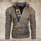 Мужской осенне-зимний пуловер в британском ретро-стиле, с длинными рукавами