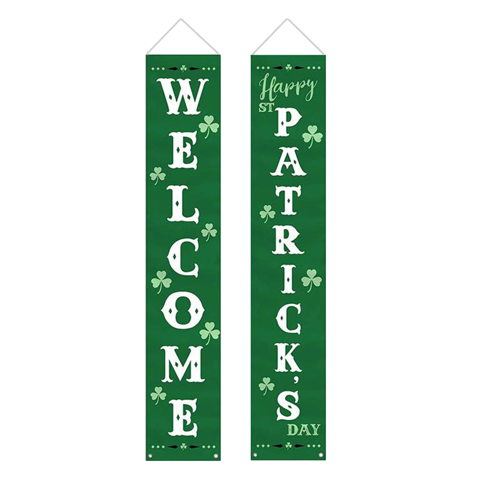 

Welcome St Patrick Banner Sign Exterior ing Decor Door Window