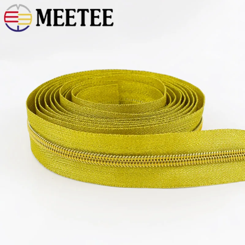 Meetee 2/5/10 метров 5# разъемная застежка-молния белый Цветной зубов катушки нейлоновые застежки-молнии для шитья одежды сумок Декор застежкой-молнией DIY Repair аксессуары ZA026