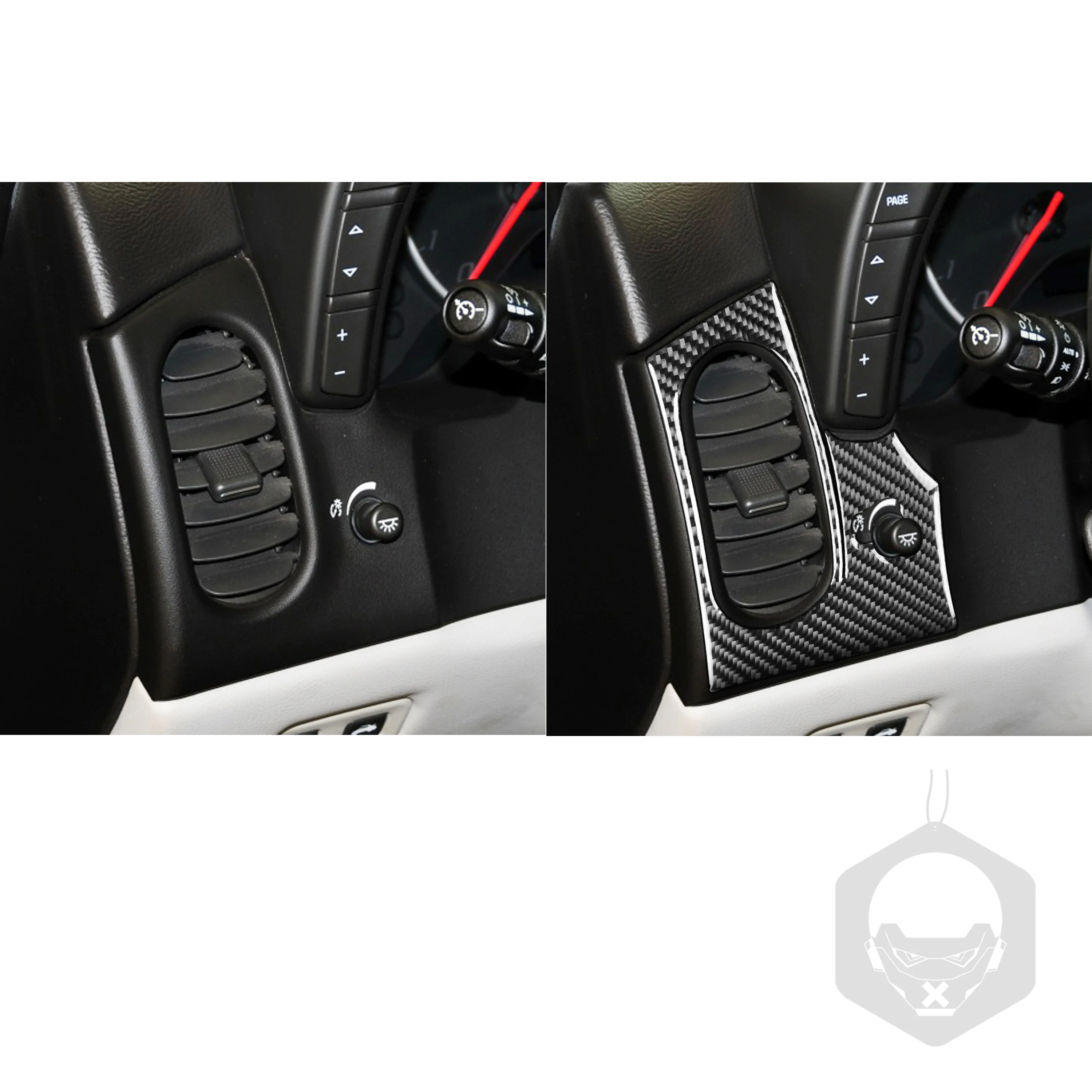 Side A/C Air Vent Outlet Frame Trim Cover Decorative Stickers Replacement for Chevrolet Corvette C6 2005-2007 Car Accessories