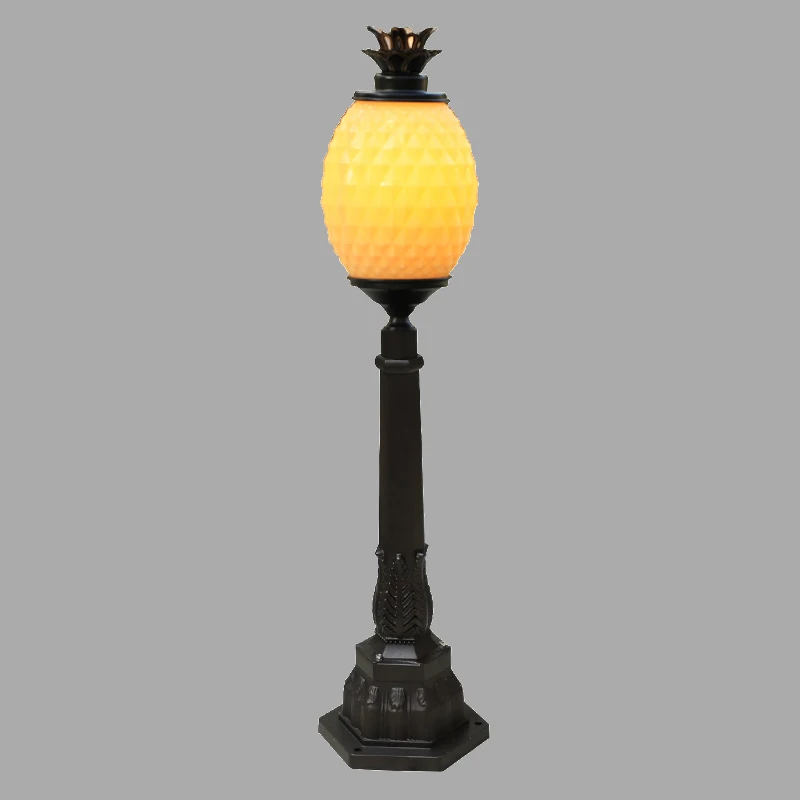 

New Pineapple shape E27 Garden Lawn Lamp Modern Waterproof IP55 Aluminum Pillar Light Outdoor Courtyard villa landscape light
