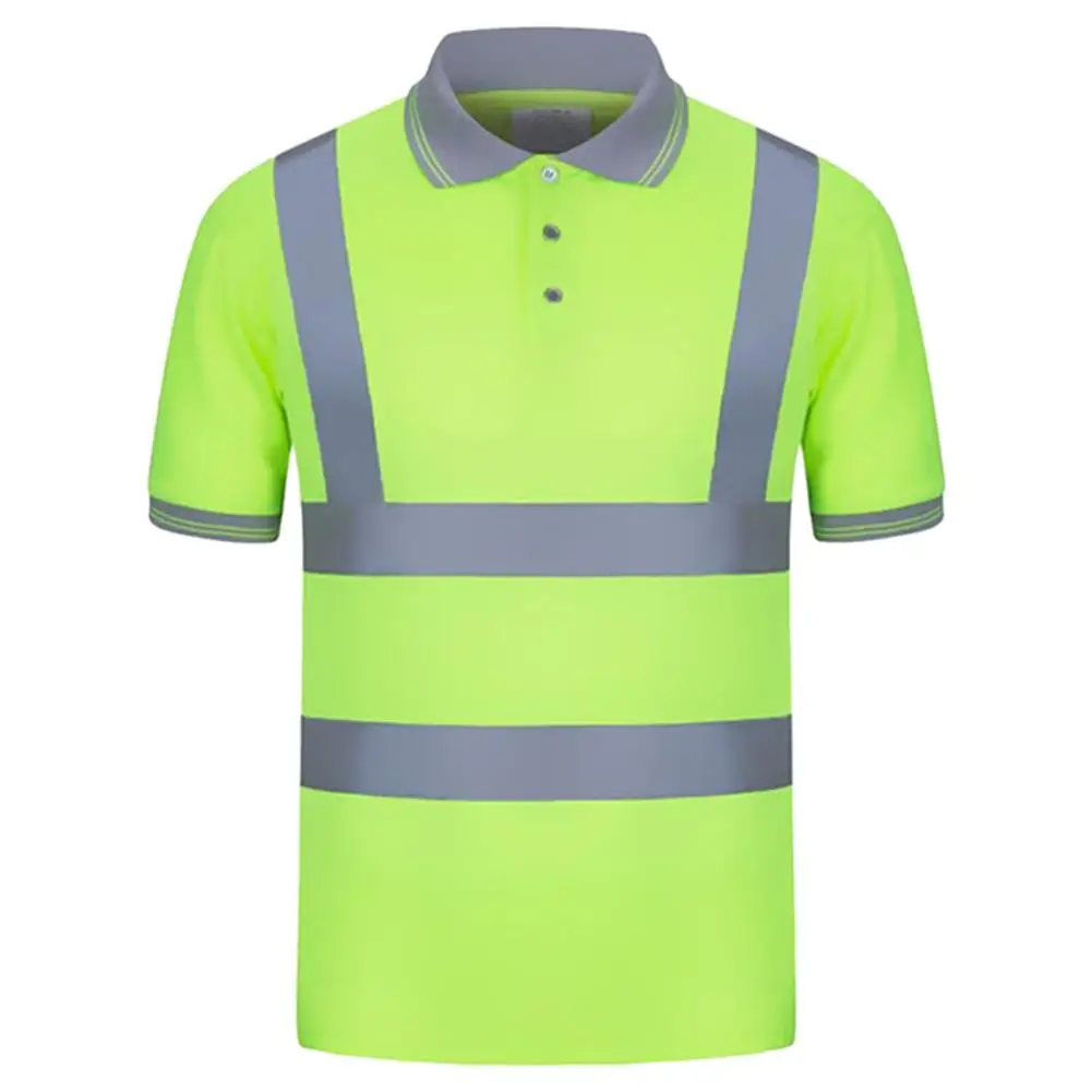 Мужская Летняя полиэфирная Светоотражающая футболка с коротким рукавом и