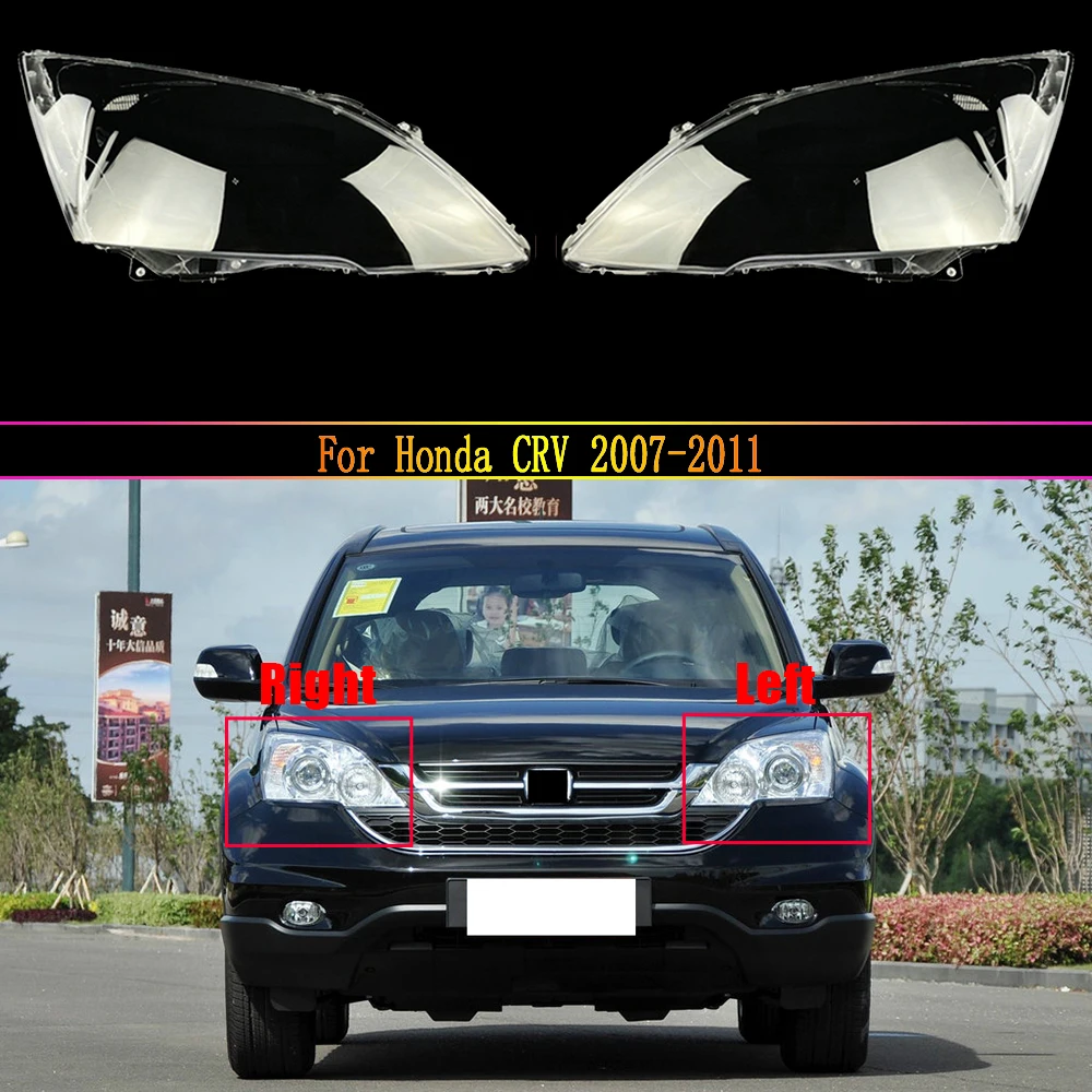 Headlight Lens For Honda CRV 2007 2008 2009 2010 2011 Headlamp Cover Replacement Front Car Light Auto Shell