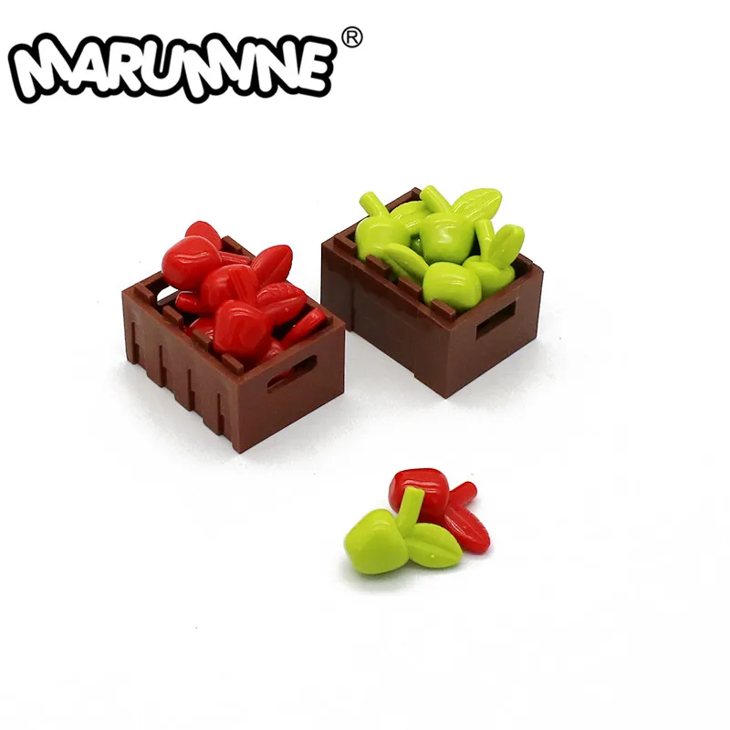 Строительные блоки MARUMINE 33051 фрукты и овощи яблоко с листьем 50 шт./лот обеденная