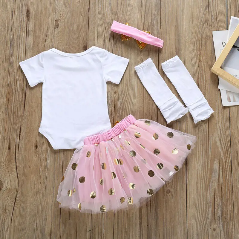 Комплект из 4 предметов для новорожденных девочек боди с длинным рукавом и