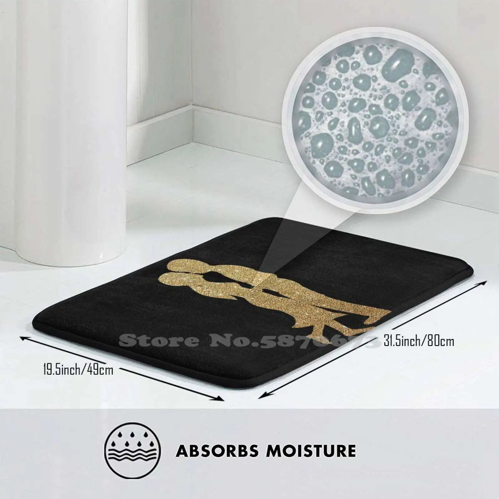 The First Kiss Золотая мягкая подушка Домашний ковер Дверной коврик Автомобильный Tora