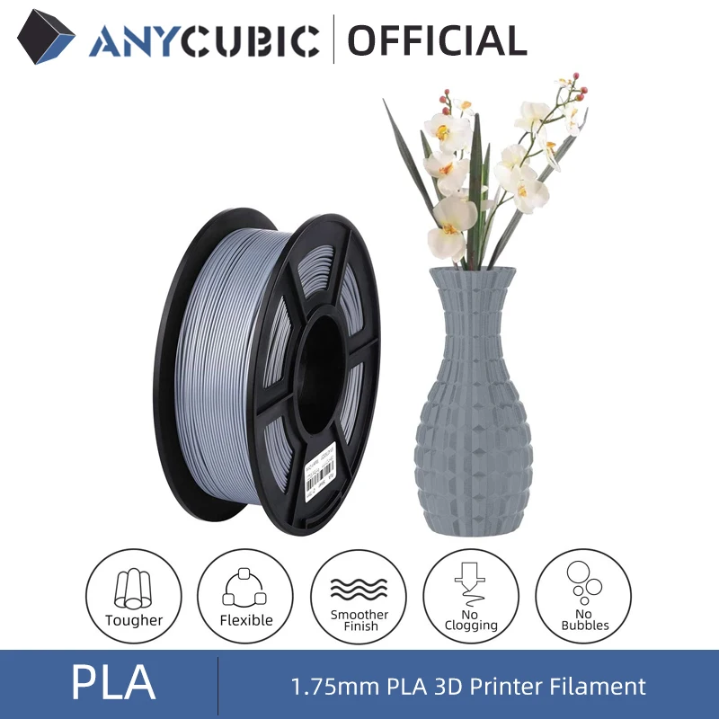 PLA Филамент ANYCUBIC 1 75 мм для Mega S X Zero Chiron Predator 3D принтера резиновые расходные
