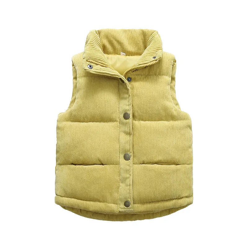 

2021 Autumn Girls Warm Vest Winter Boys Thicken Waistcoat Kids Outerwear Children Teens Cotton Jackets Vest For 3-10 Years