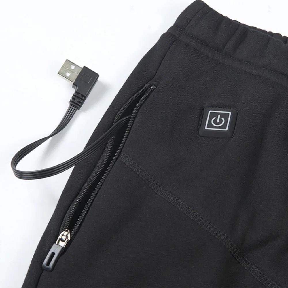 Зимние походные лыжные теплые брюки с зарядкой через usb леггинсы с высокой талией брюки тонкие утолщенные Подогреваемые штаны для мужчин и женщин