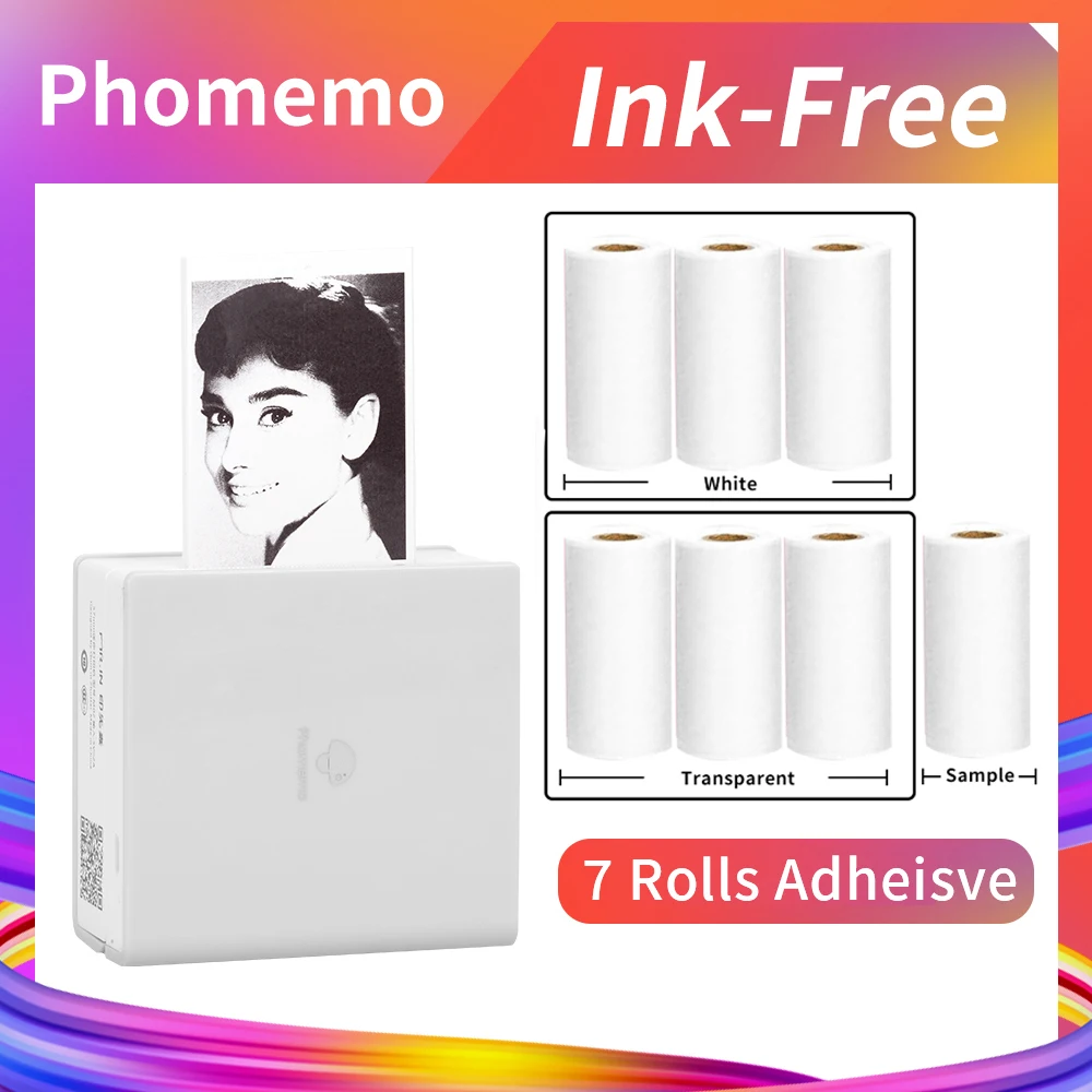 Мини-принтер Phomemo для фотографий сделай сам M02 портативный мобильный