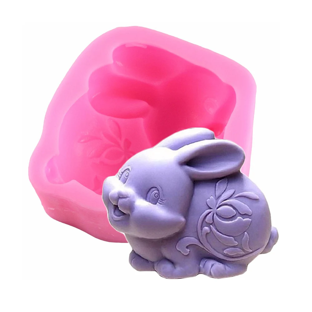 

Easter Rabbit Fondant Silicone Mold 3d Crat Soap Mould Diy Handmade Soap Molds Cake Decoration Tools Chocolate Gumpaste Molds