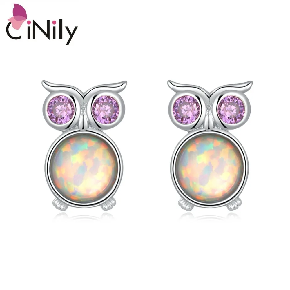 Женские серьги-гвоздики с белым и голубым огненным опалом 10 мм | Украшения