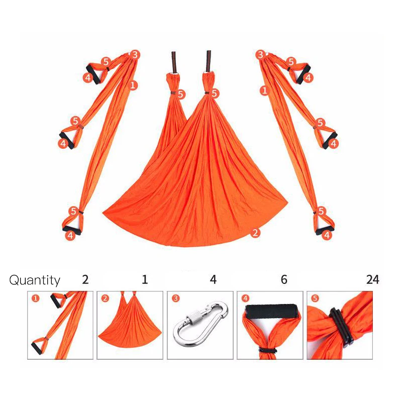 Аэрограф для йоги ультра сильный антигравитационный гамак набор слинг инверсия