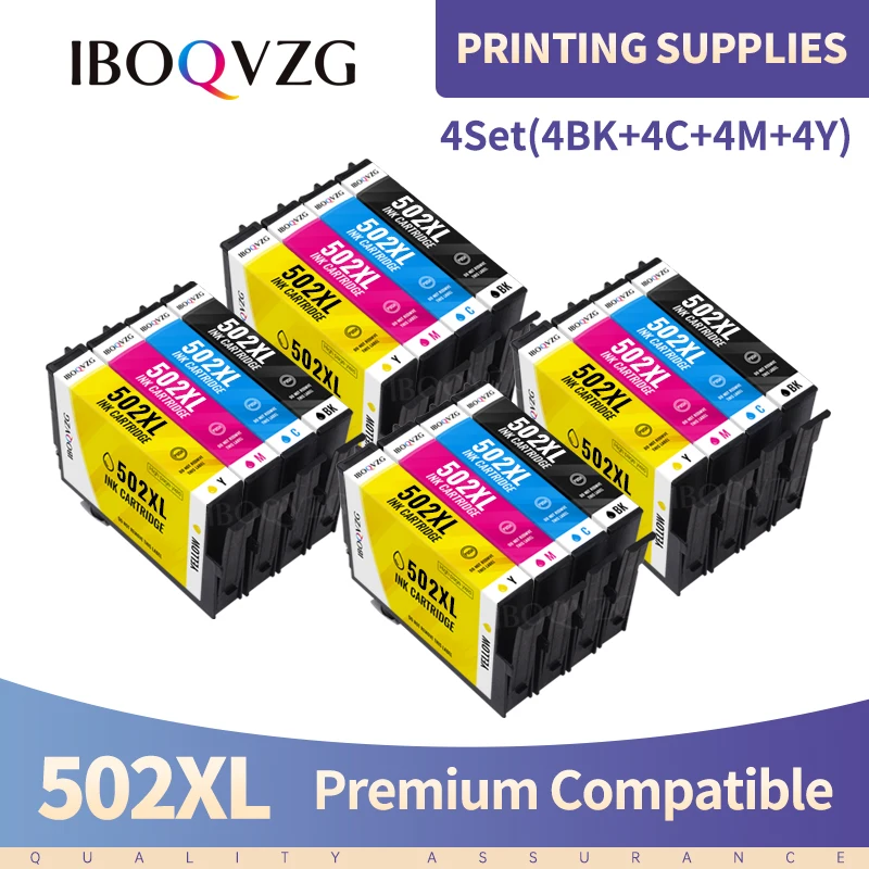 IBOQVZG совместимый для Epson T502XL T502 чернильный картридж Expression Home XP 5100/XP 5105 WF 2860DWF/WF 2865 DWF