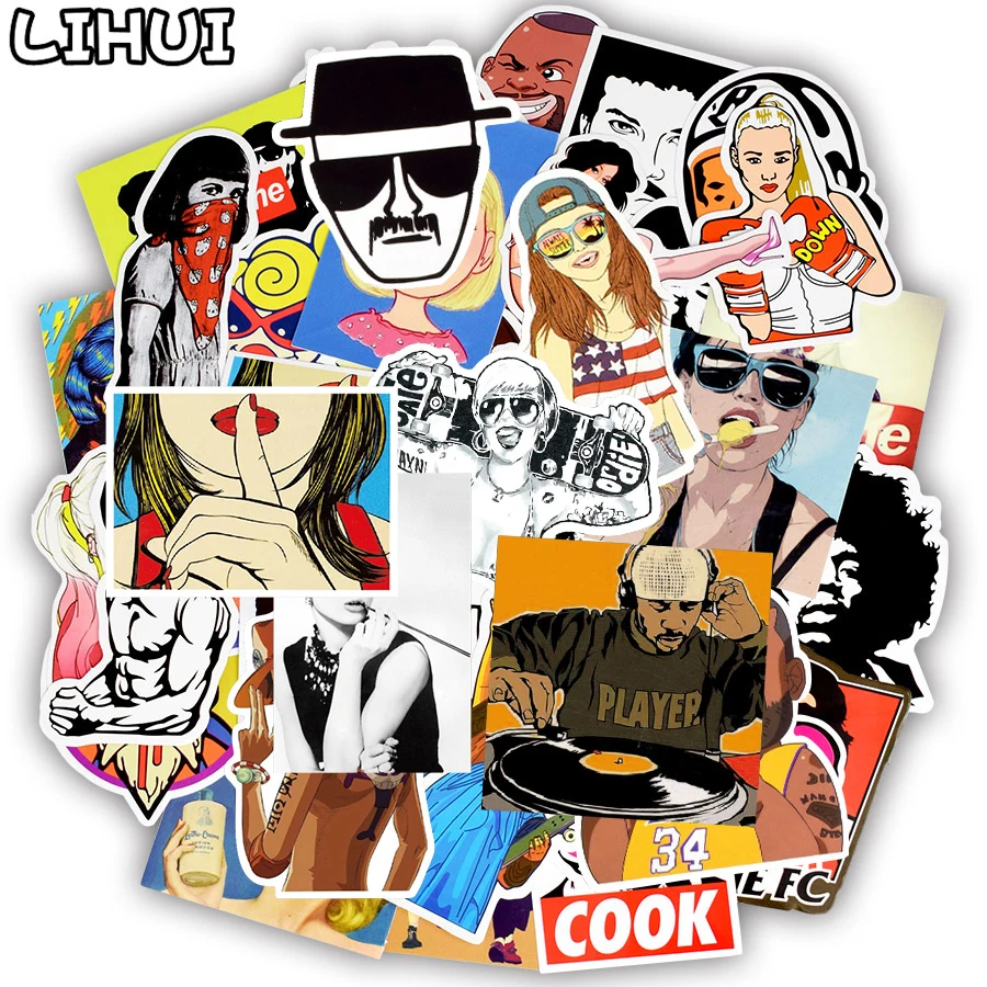 50 шт. Стикеры для багажа ноутбука скейтборда телефона | Игрушки и хобби