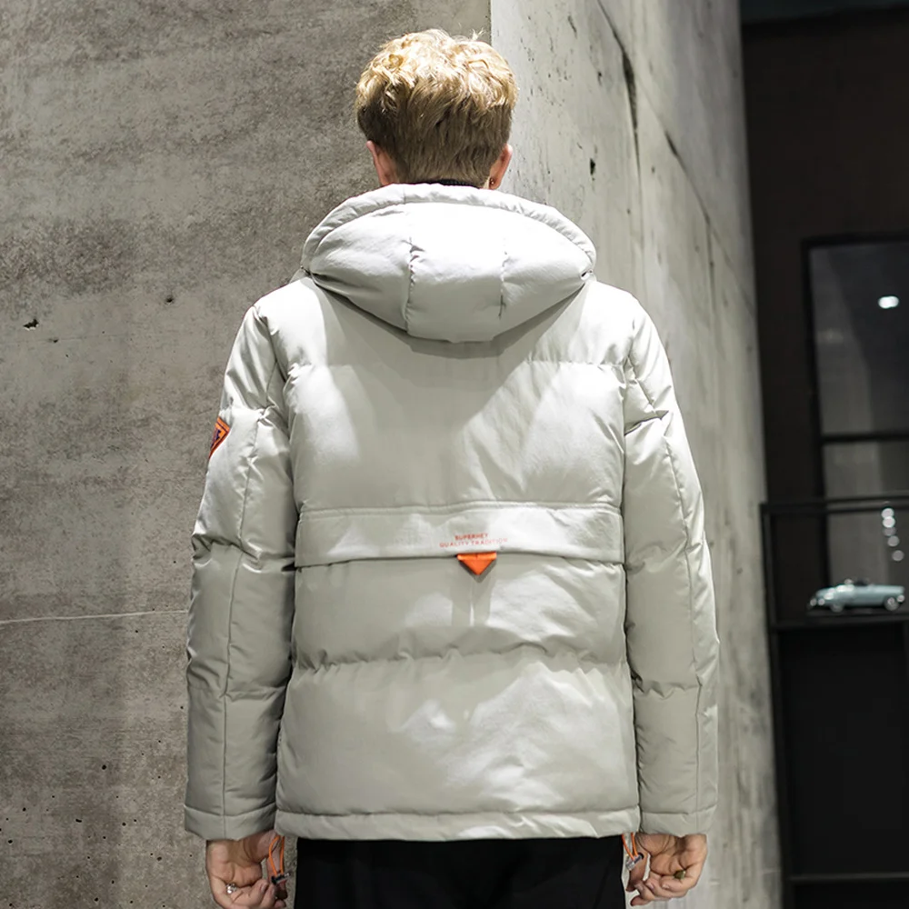 Covrlge Men's Casual Hooded Padded Jacket Men Winter Warm Thick Waterproof Jacket Parkas Coat Large Pocket Jacket Male MWM109