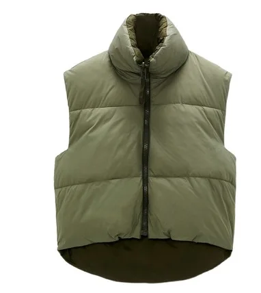 

European and American style women's fall/winter new style double-sided padded vest and waistcoat women's waistcoat