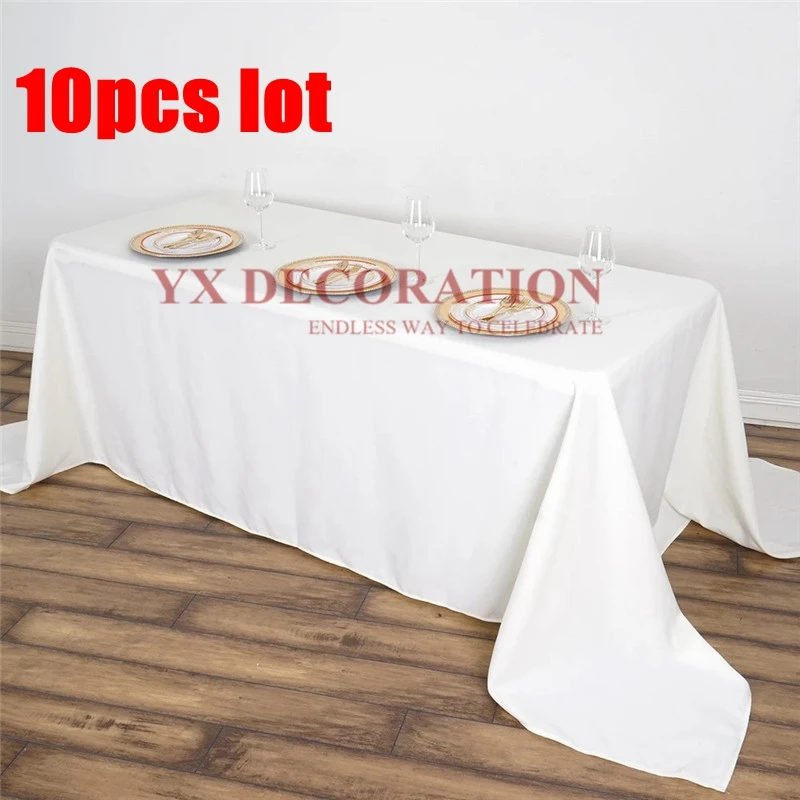 

High Quality Polyester Rectangular Tablecloth Banquet Event Table Cloth Cover For Wedding Christmas Decoration Decoration