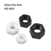 blackwhite nylon hex nuts din934 plastic hexagon nuts m2 m2 5 m3 m4 m5 m6 m8 m10 m12 m14 m16 m18 m20