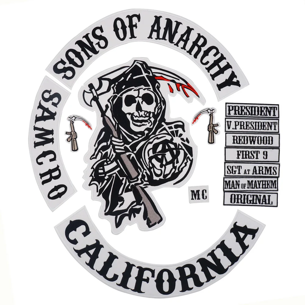 2015 оригинальные байкерские нашивки с вышивкой на спине и анархией 14