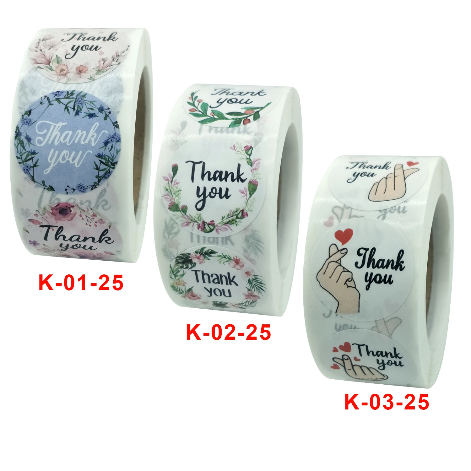

New than the heart 50pcs pack thank you stickers floral wedding gift decoration stickers