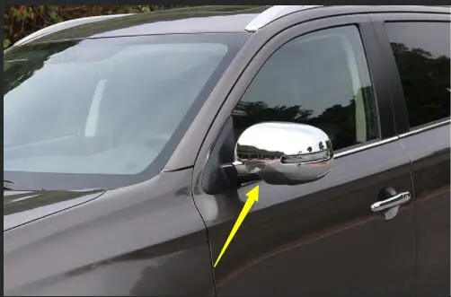 

For Mitsubishi Outlander 3 2019 2016 2017 2018 ABS Decoration Car Stick Rear View Rearview Side Glass Mirror Cover Trim Frame