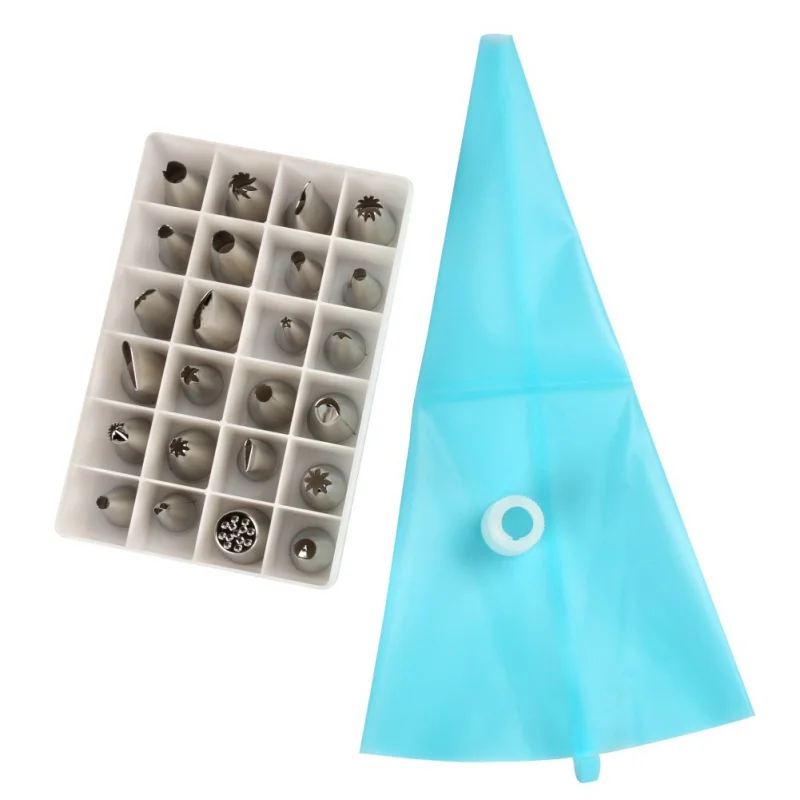 Наконечники для торта украшения рта 24 шт. в наборе + 1 пластиковый наконечник