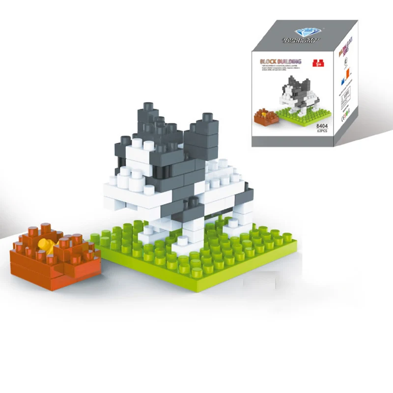 Новый мультяшный Марко Dimond маленькие кирпичи DIY птица кошка фигурки животных