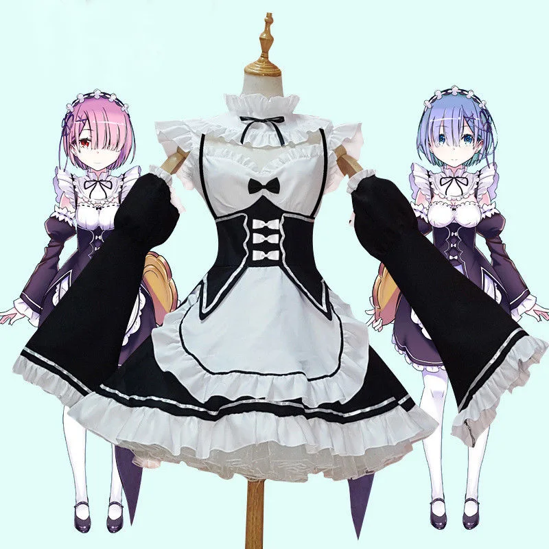 

Женский парик для косплея «Re Zero Ram/rem»