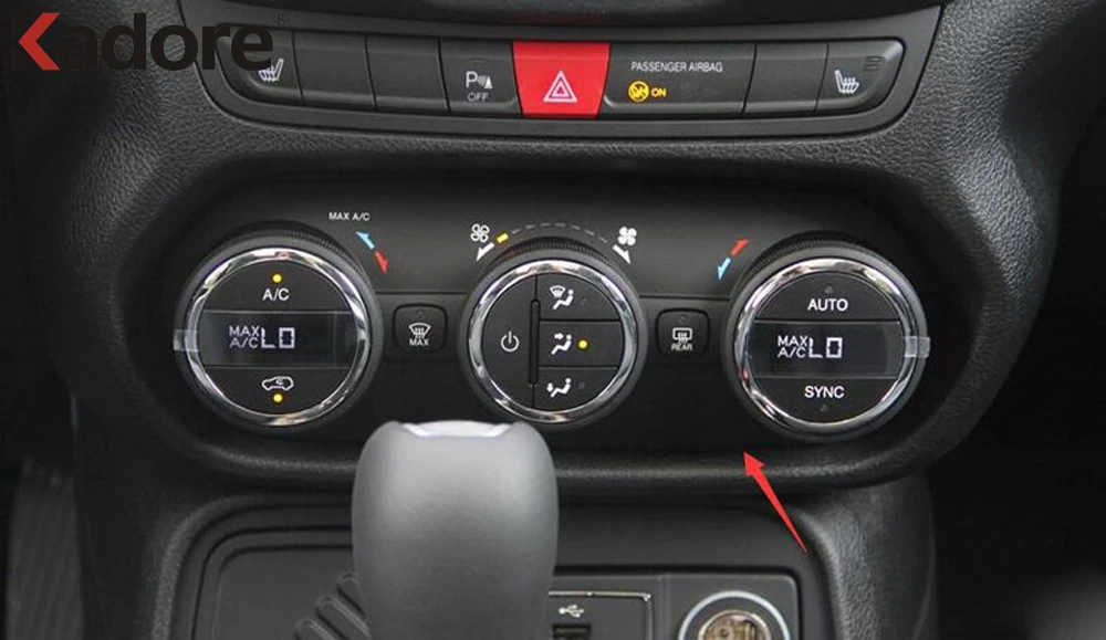 Аксессуары для интерьера Jeep Renegade 2014-2017 2018 2019 ABS матовый автомобильный Стайлинг
