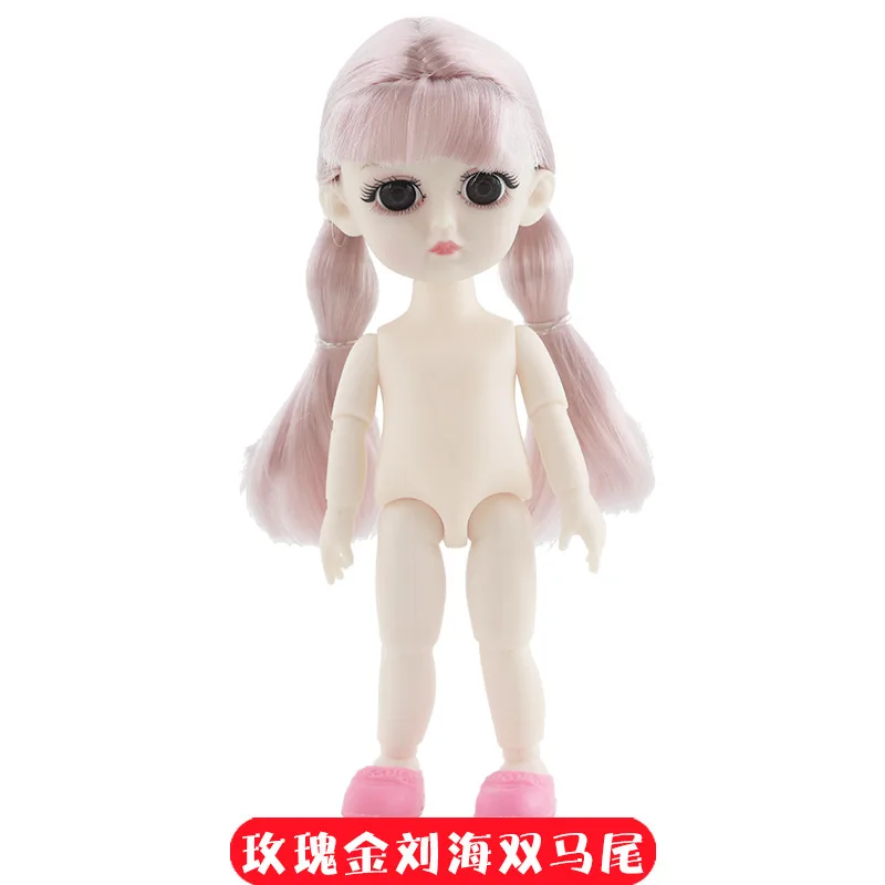 BJD кукла силиконовая кукла 13 подвижная соединенная 16 см куклы 3D истинное изменение глаз Макияж обнаженное туловище для куклы модные куклы игрушки для девочек,лол буба игрушка мебель для кукол игрушки для детей ench - Цвет: M